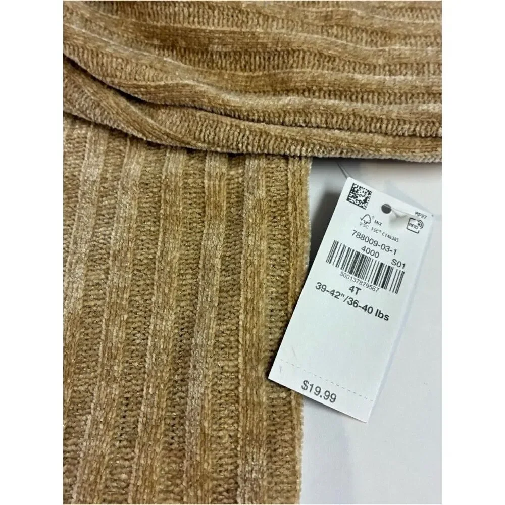 Old navy Cozy Ribbed Chenille Sweatshirt - brown girls size 4T new